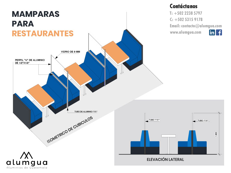 Mamparas para Butacas Restaurantes